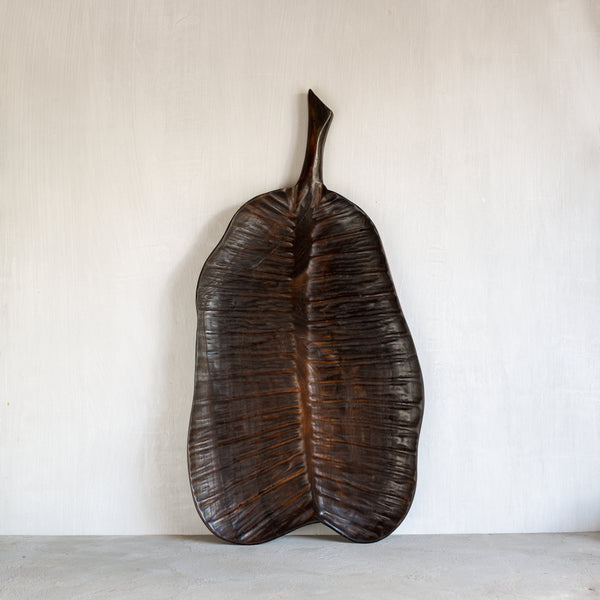 Hand-carved Teak Leaf Platter | Example 'D'