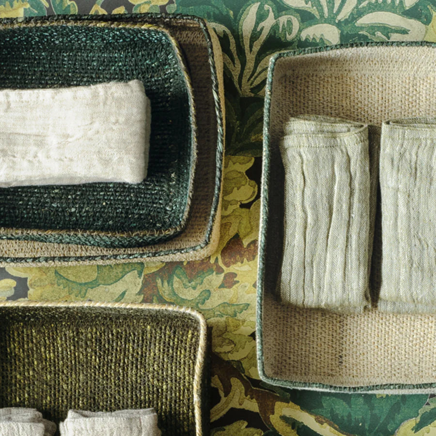 Linen + Cotton Face Washer | Moss