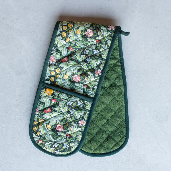 Oven Gloves (Organic Cotton)  | Leicester Wallpaper Print