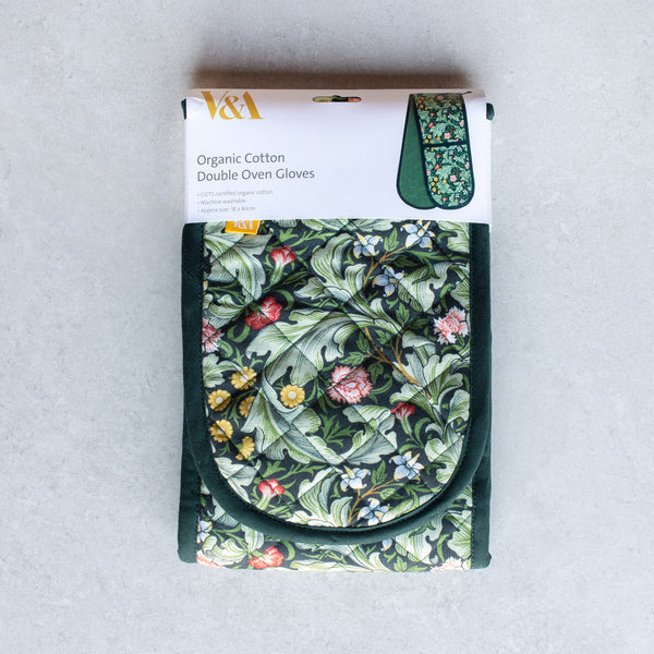 Oven Gloves (Organic Cotton)  | Leicester Wallpaper Print