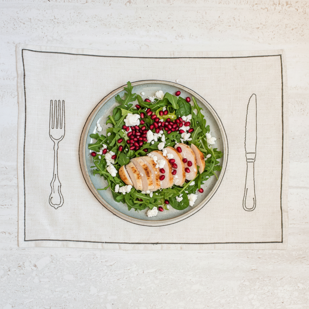 Let's Dine | Embroidered Placemat | Set of 4