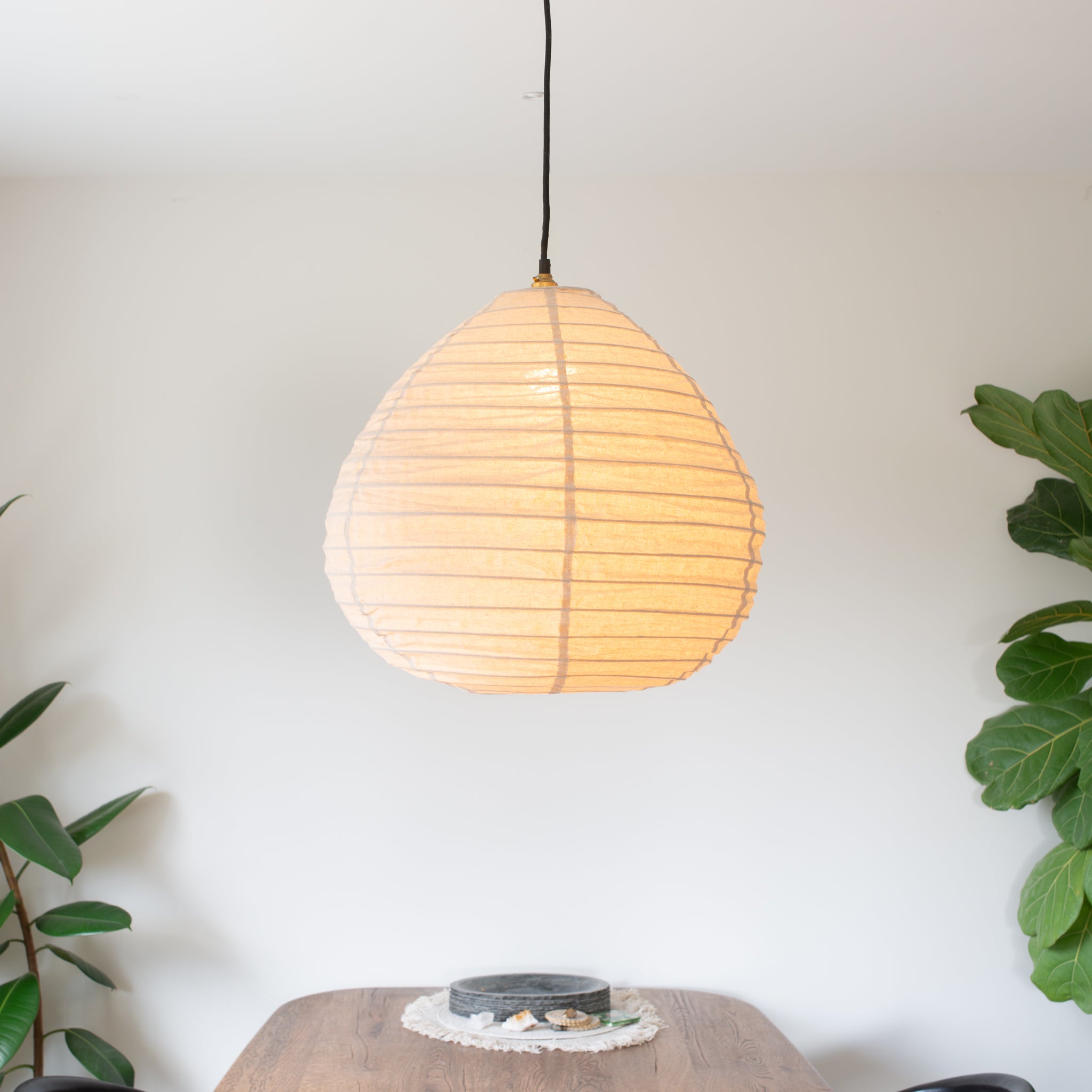 Linen Light Shade | Pear - 50cm | New Natural