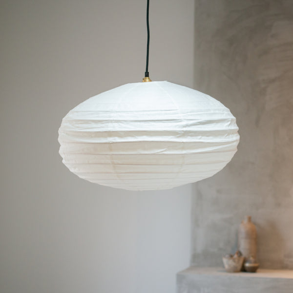 Linen Light Shade | Ovalê - 60cm | White