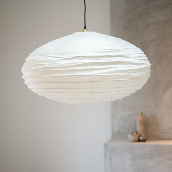 Linen Light Shade | Ovalê - 80cm | White