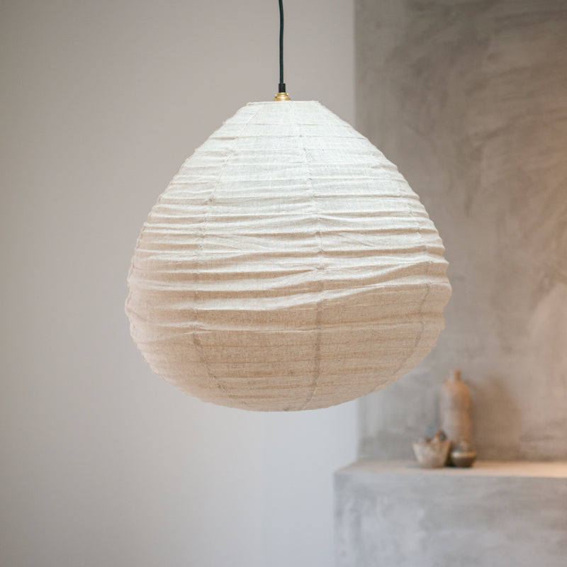 Linen Light Shade | Pear - 60cm | Natural
