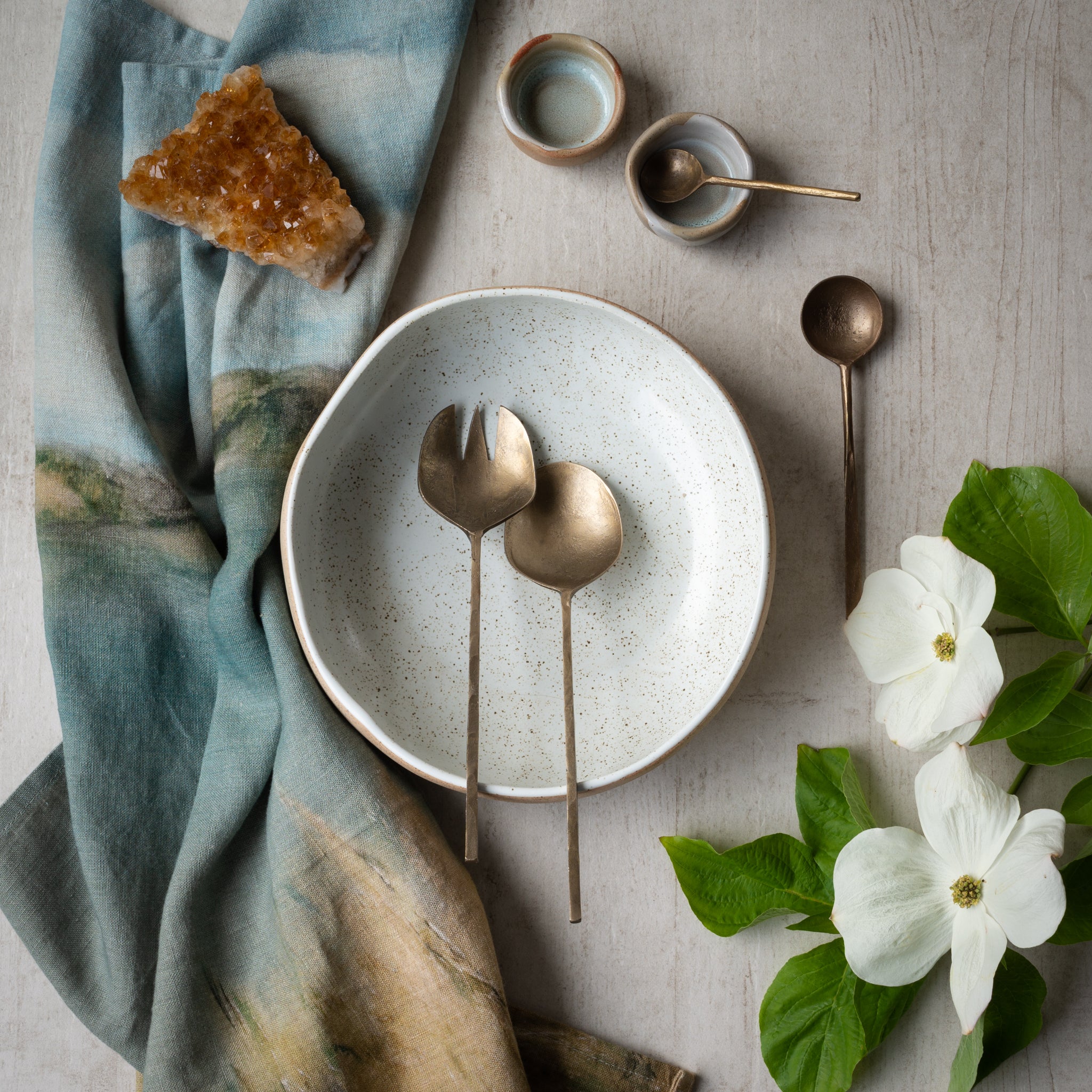 Linen Tea Towel NZ Harvest print Folklore Home Store