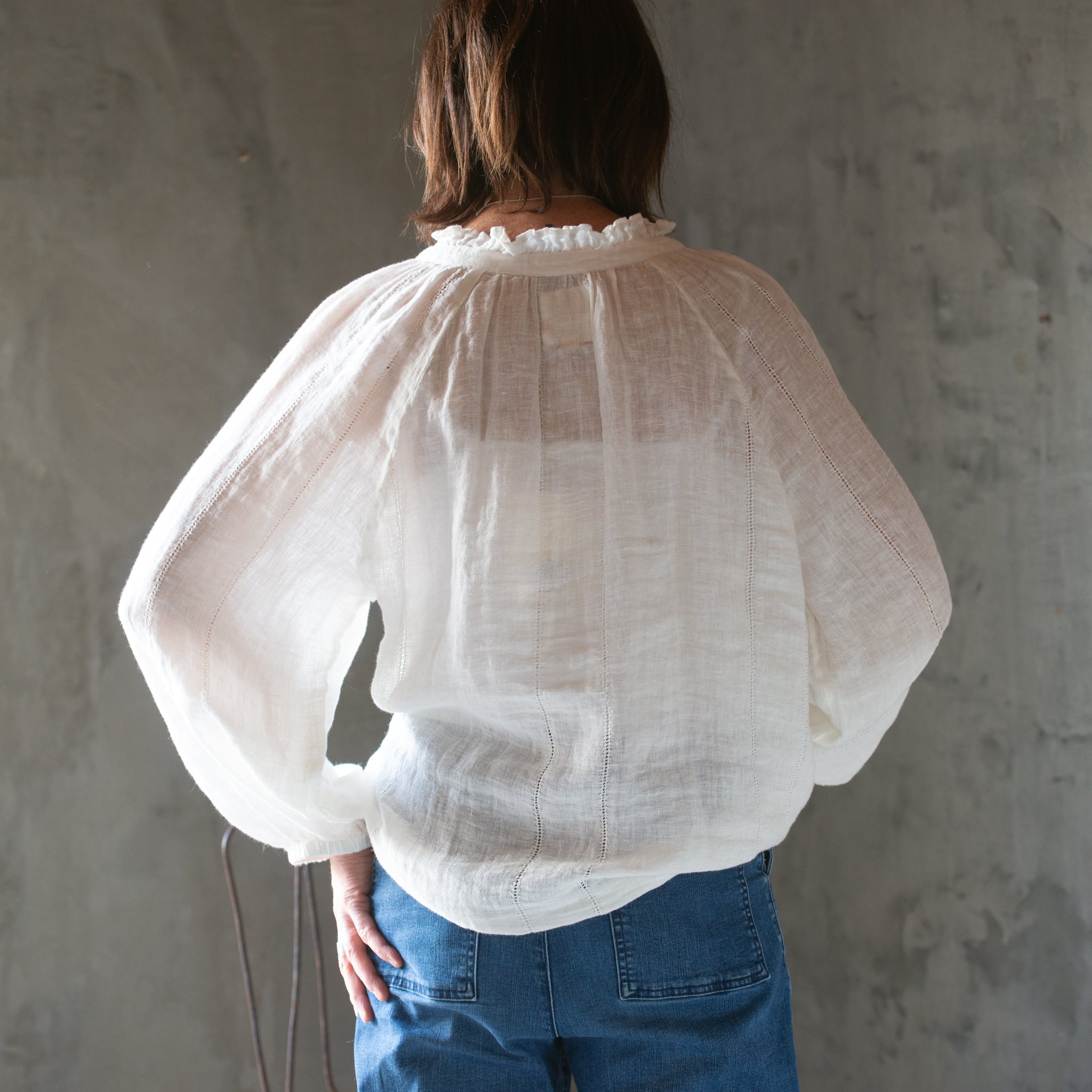 Lily Top | Linen | White
