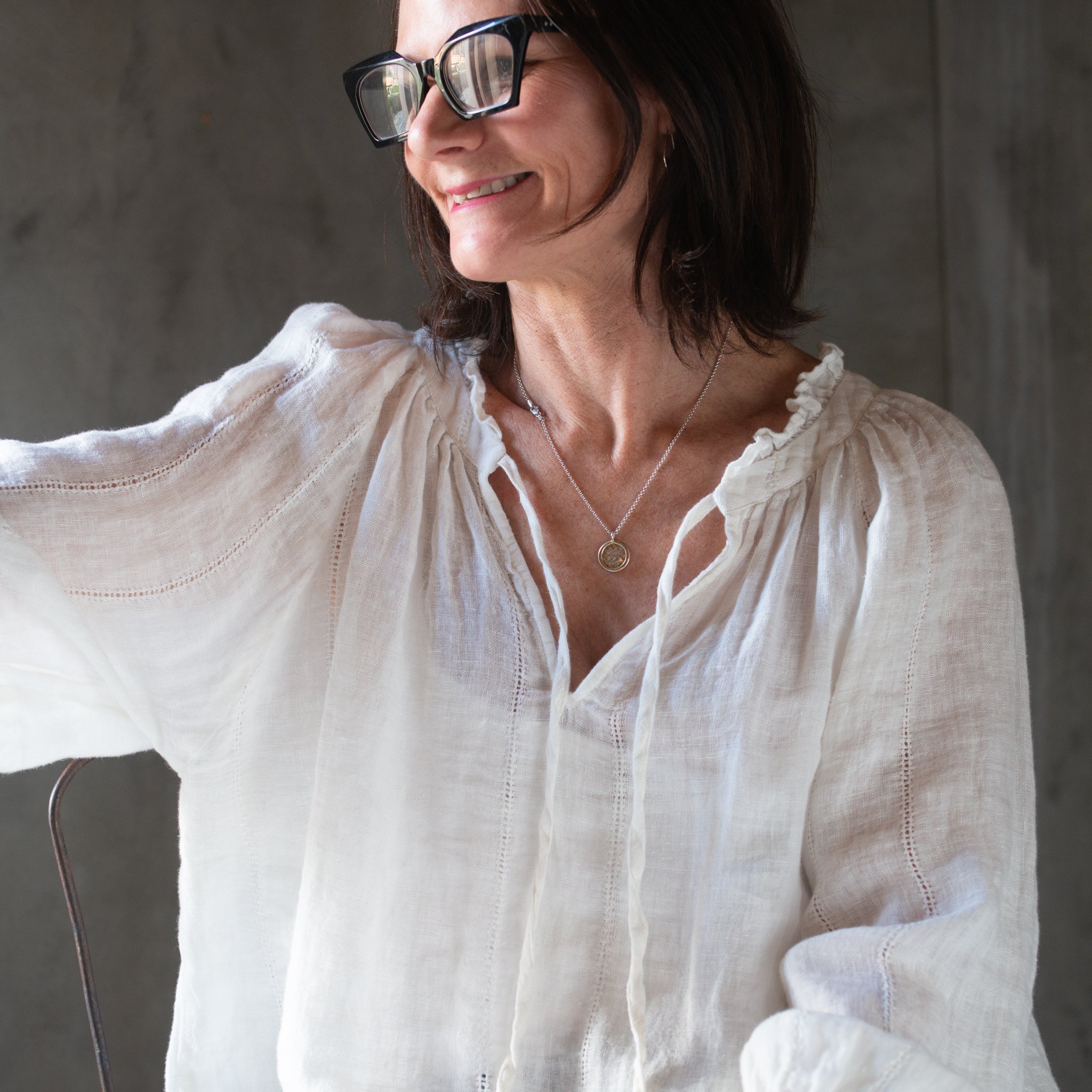 Lily Top | Linen | White