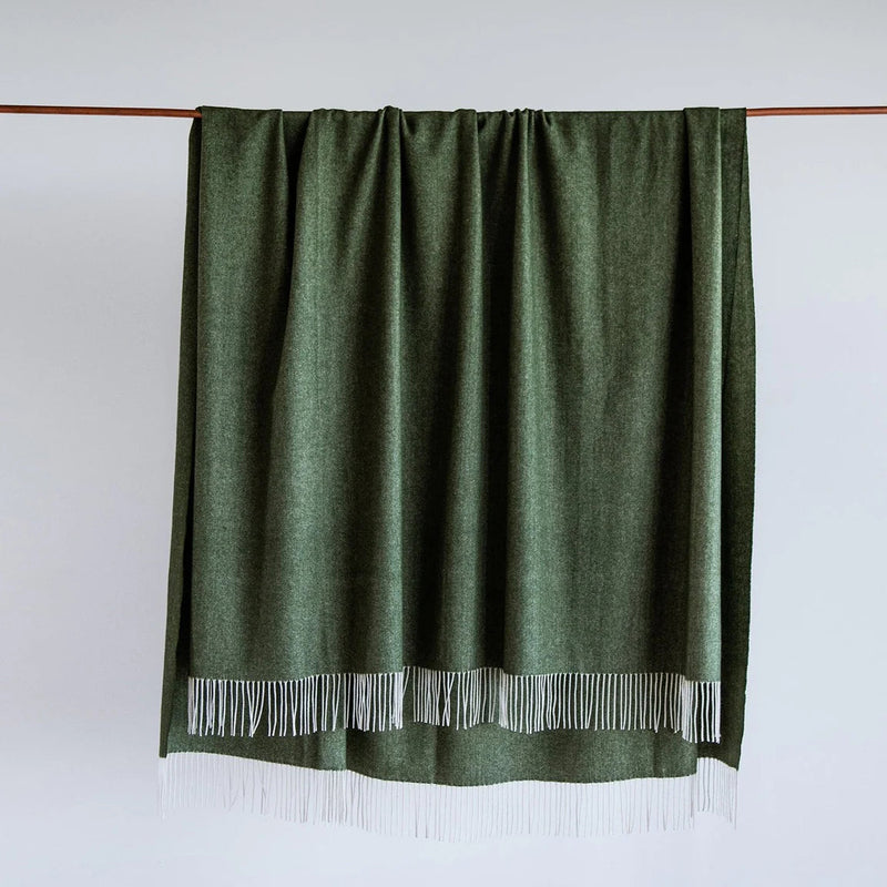 Cashmere Merino Blanket | Moss