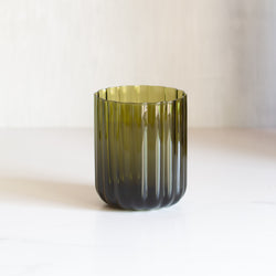 Lucille Glass Tumbler  | Olive