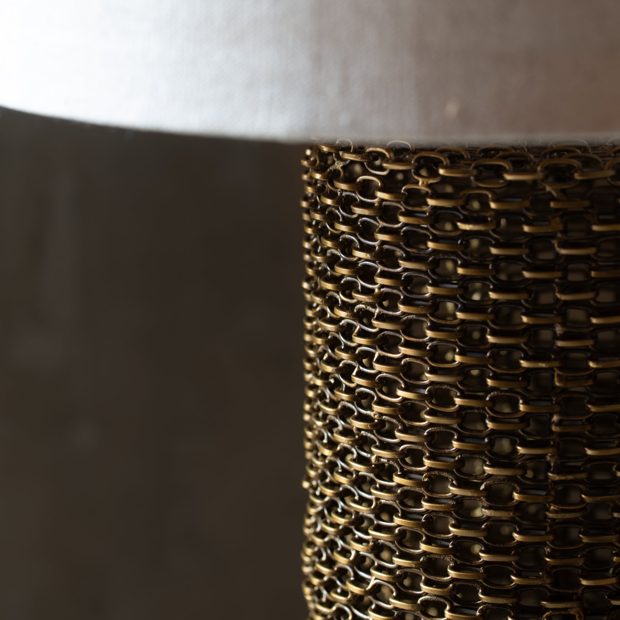 Maglia Woven Metal Table Lamp | Antique Brass