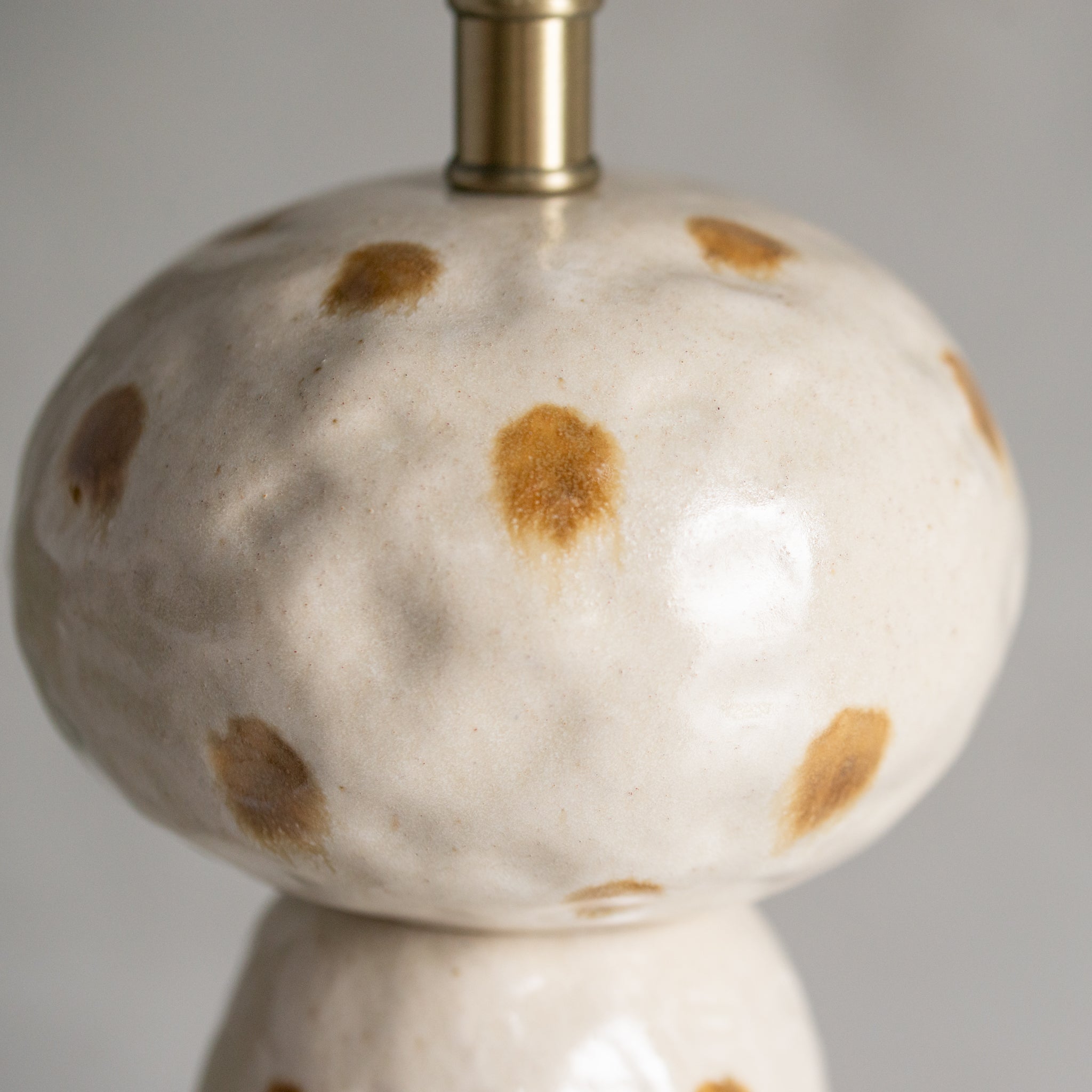 Amelie Ceramic Table Lamp | Ivory + Tan