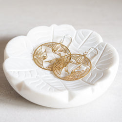 Marble Leaf Trinket Bowl