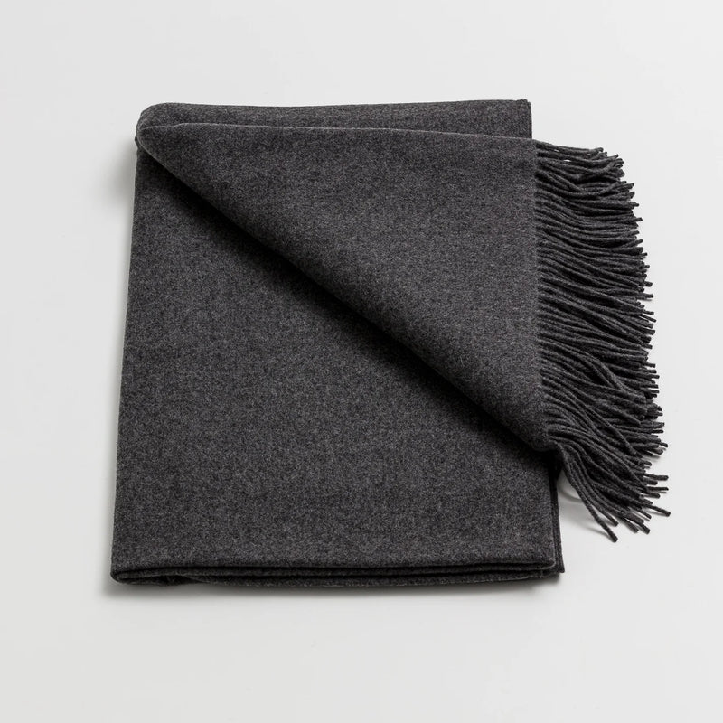 Loom | Merino Cashmere Throw | Grey Flannel