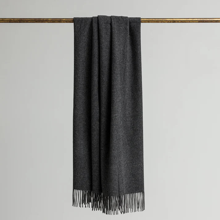 Loom | Merino Cashmere Throw | Grey Flannel