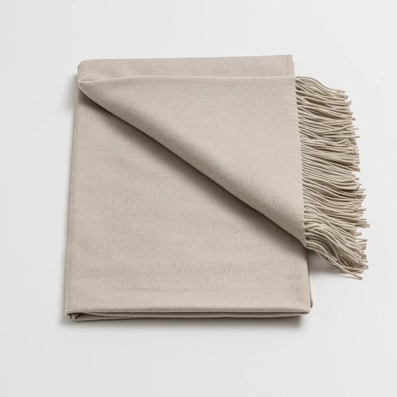 Loom | Merino Cashmere Throw | Putty