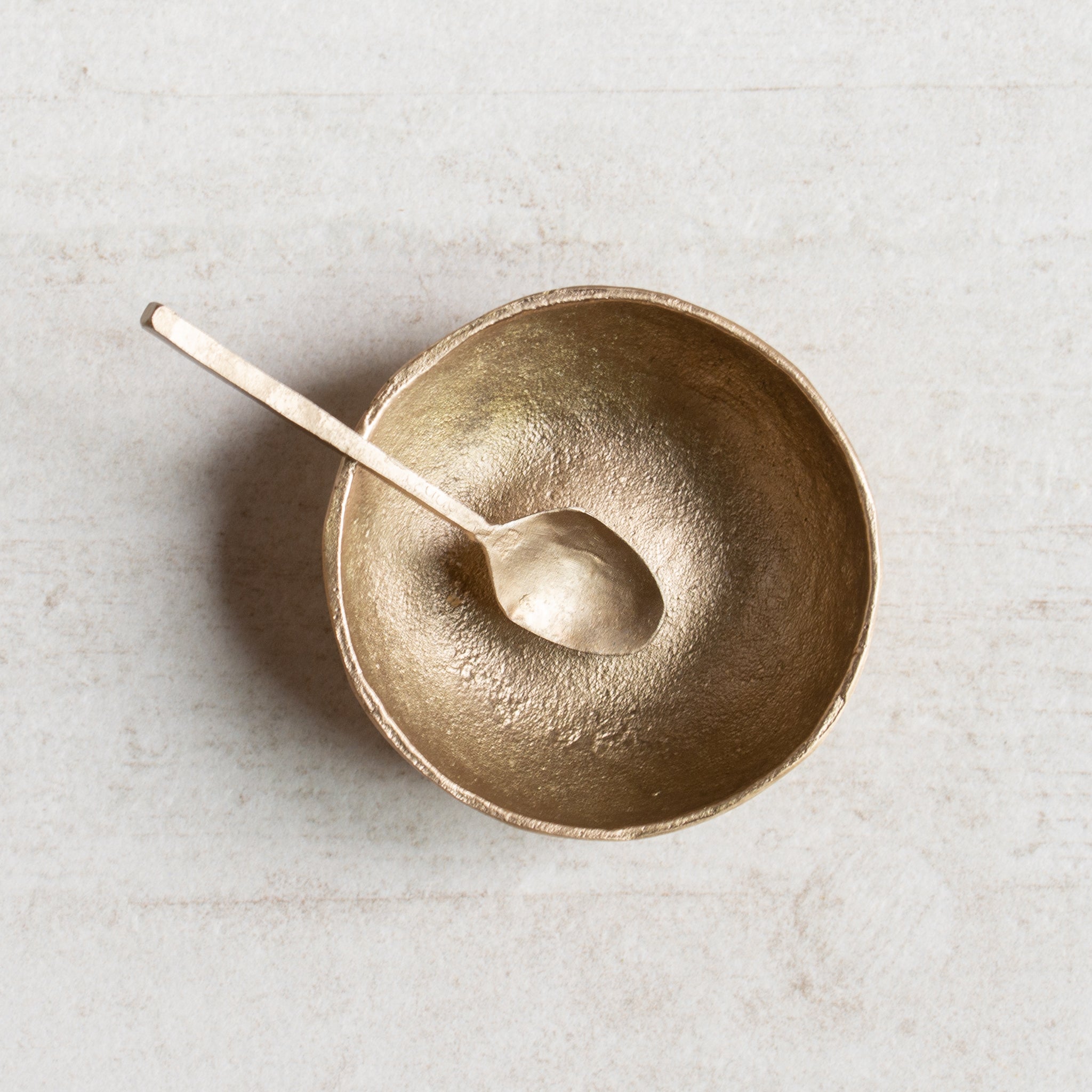 Hand Forged Serving Spoon Antique Brass Finish