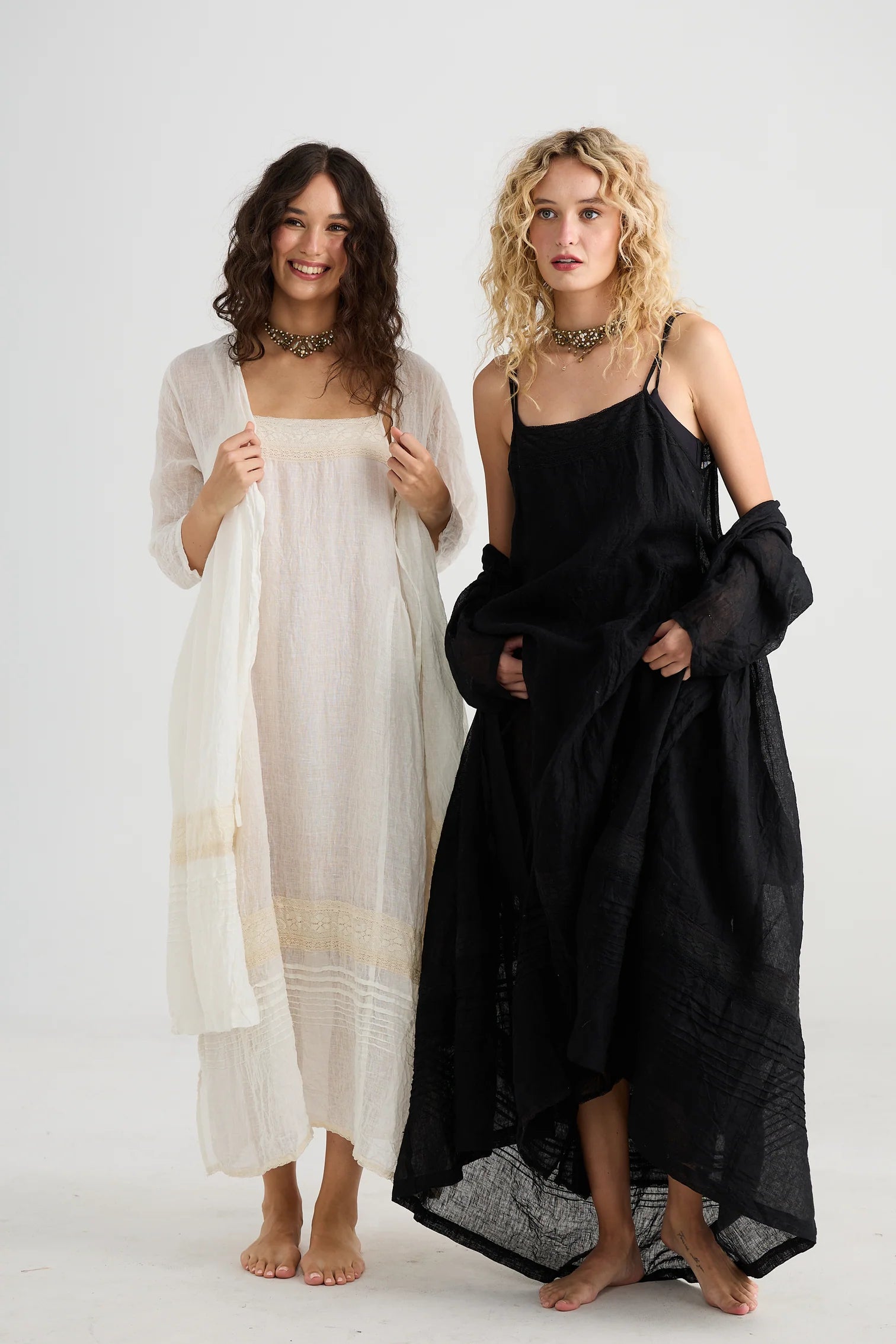 Isadore Linen Cami Dress | Cream