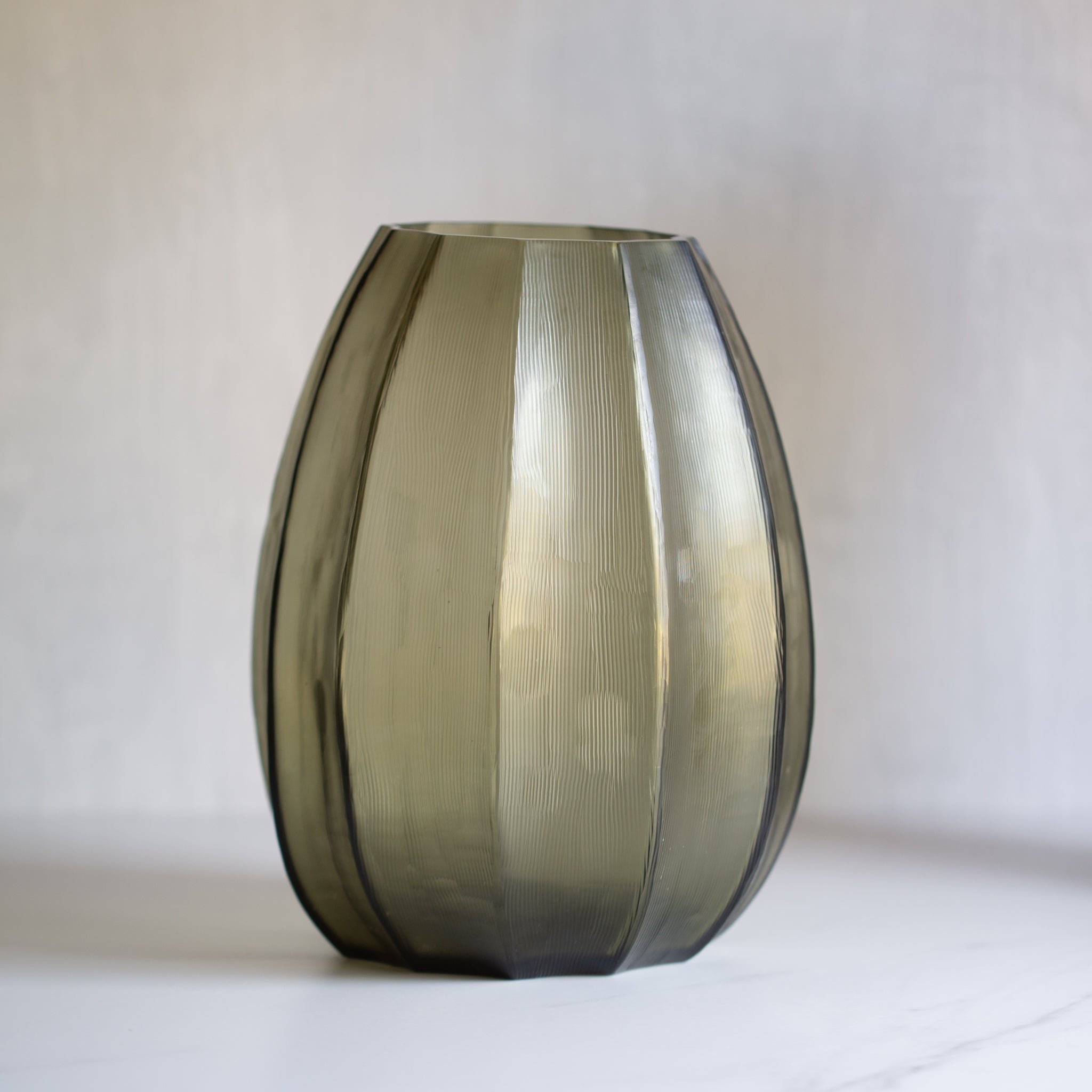 Mossman Glass Vase | Grey/Green