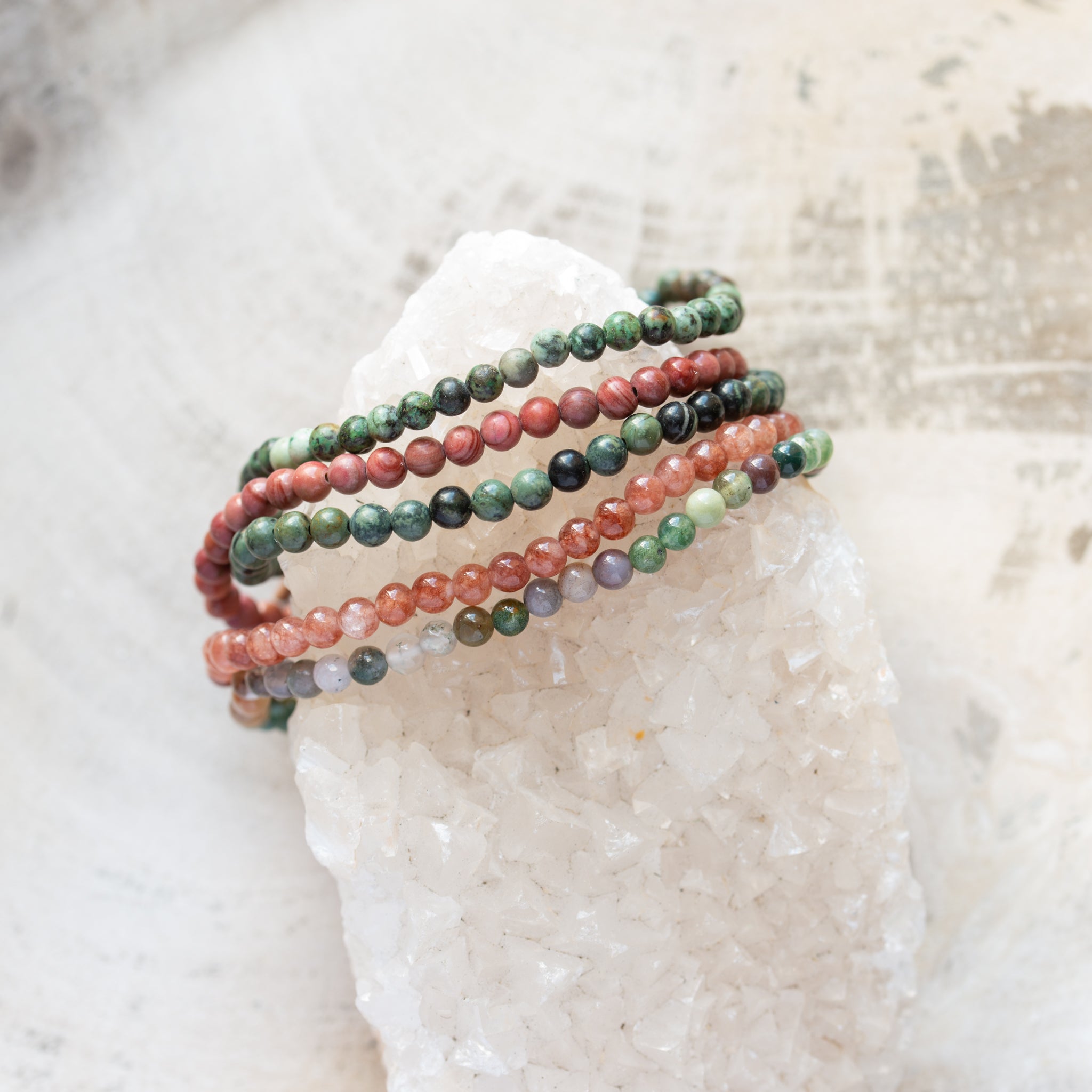 Natural Stone Bracelet Set/5 | Lilla