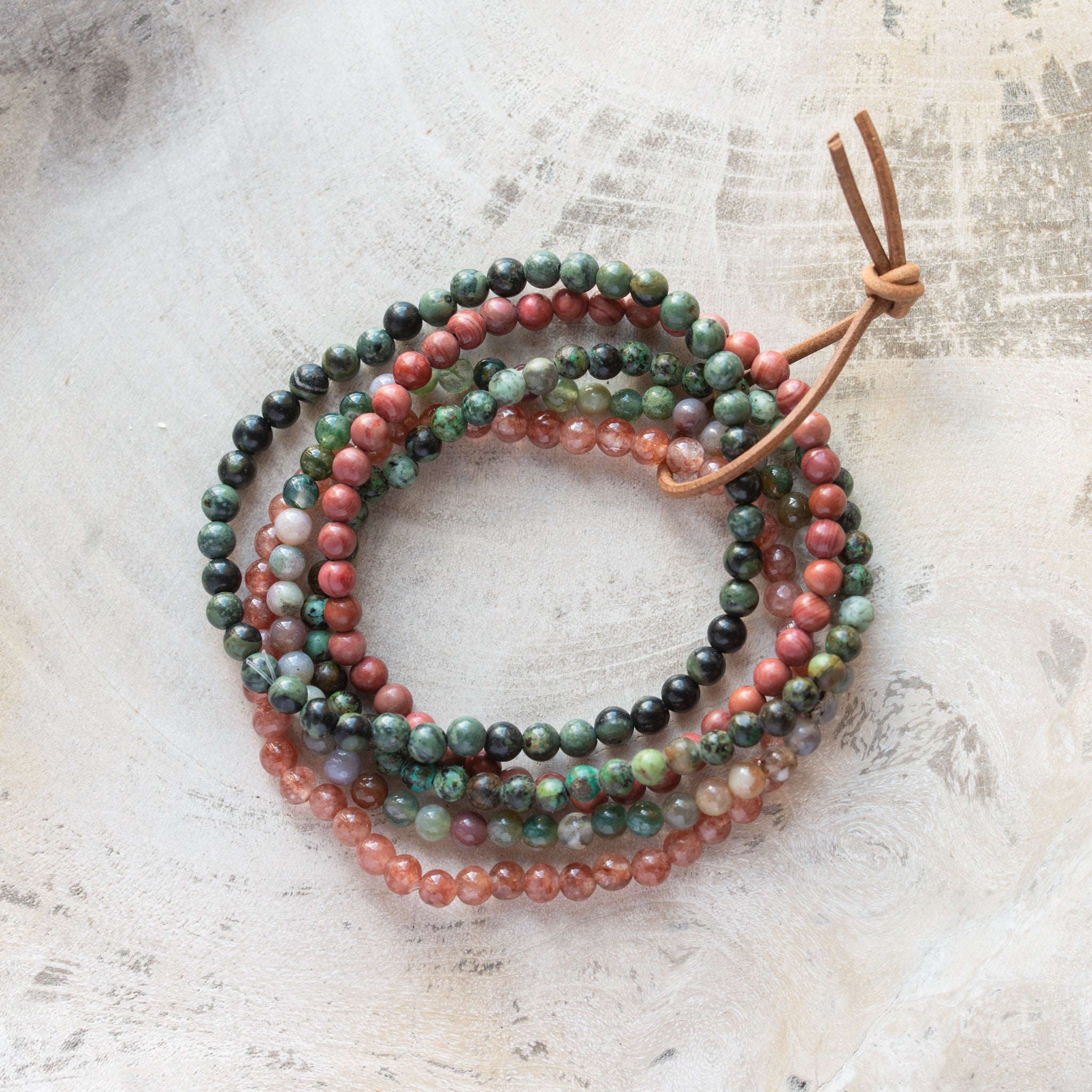 Natural Stone Bracelet Set/5 | Lilla