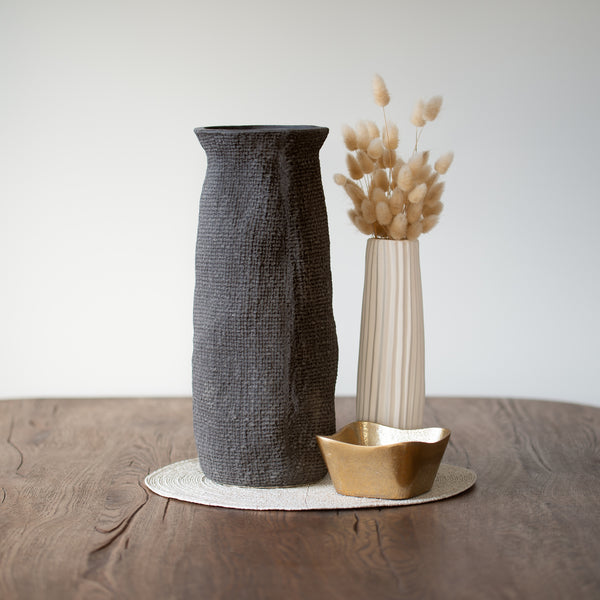 Nevada Ceramic Vase | Black / Brown