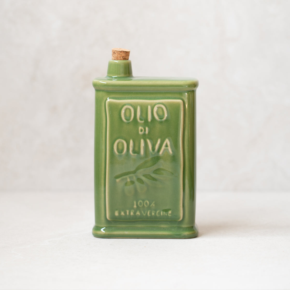 Ceramic Oil Bottle | Green