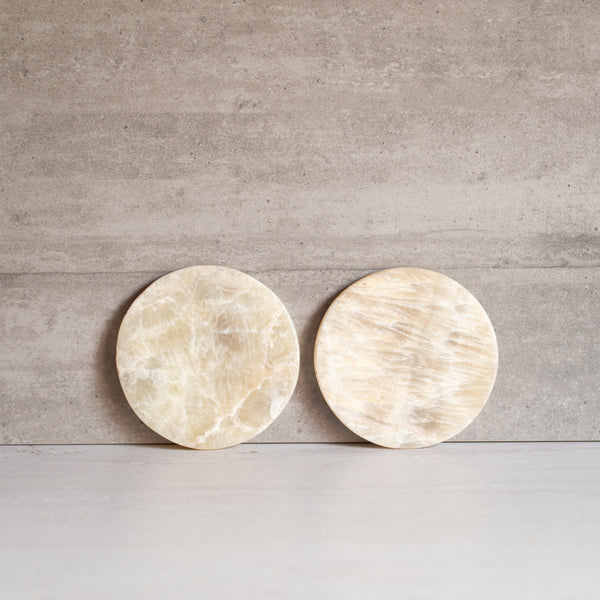 Marble Onyx Coasters | Pair | A