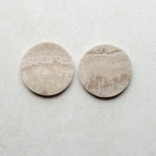 Marble Onyx Coasters | Pair | D