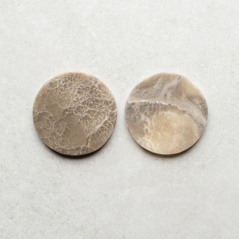 Marble Onyx Coasters | Pair | H