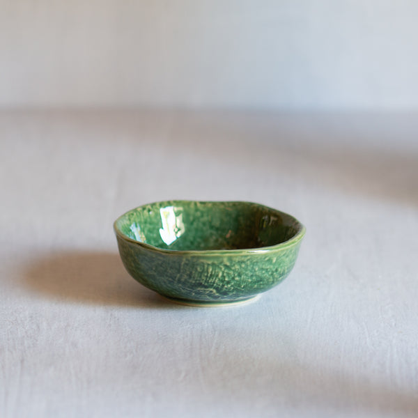 Japanese Ceramics | Oribe Sauce Dish | Green