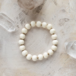 Bracelet | Yak Bone + Brass Bead