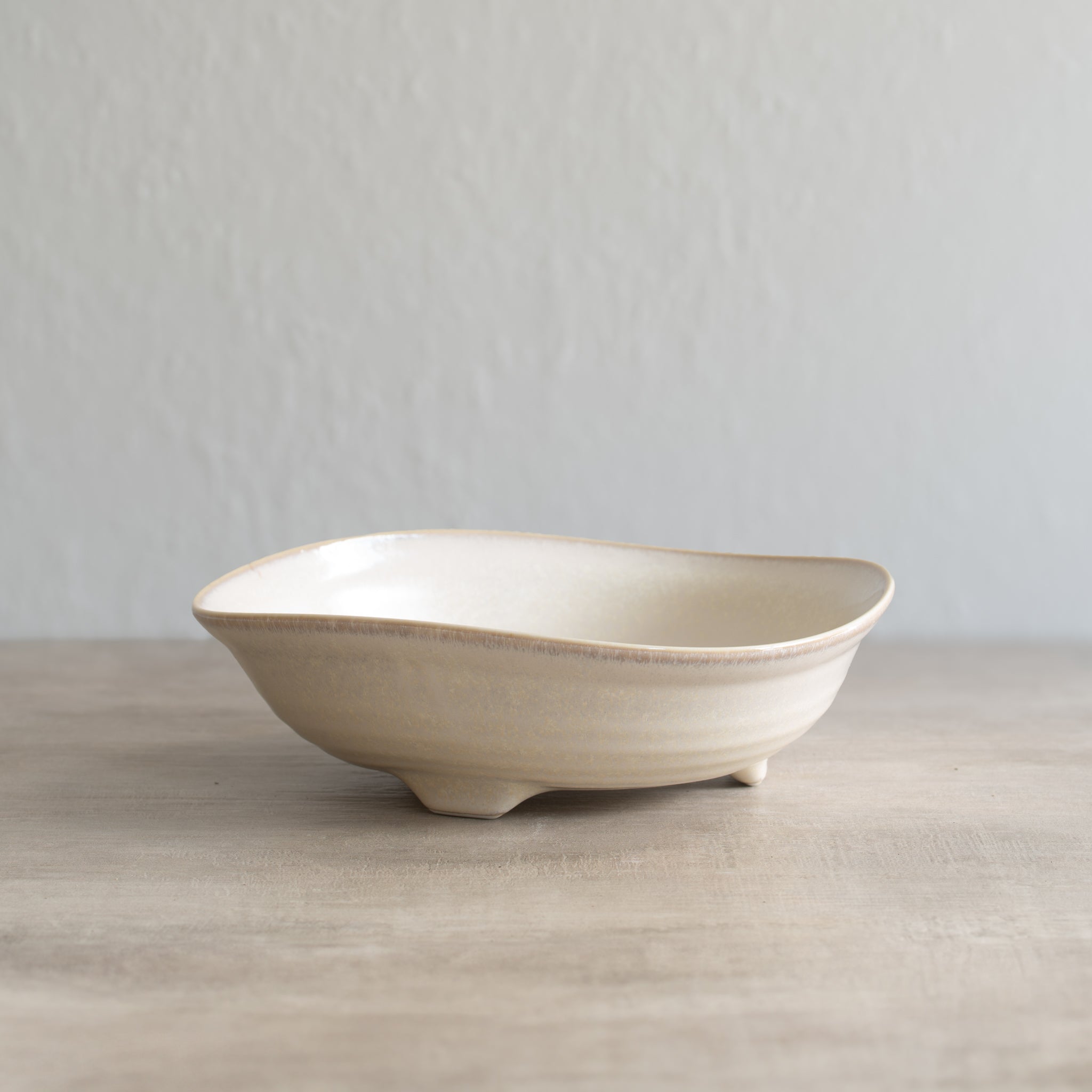 Japanese Ceramics | Wabi Sabi Footed Bowl | Pearl