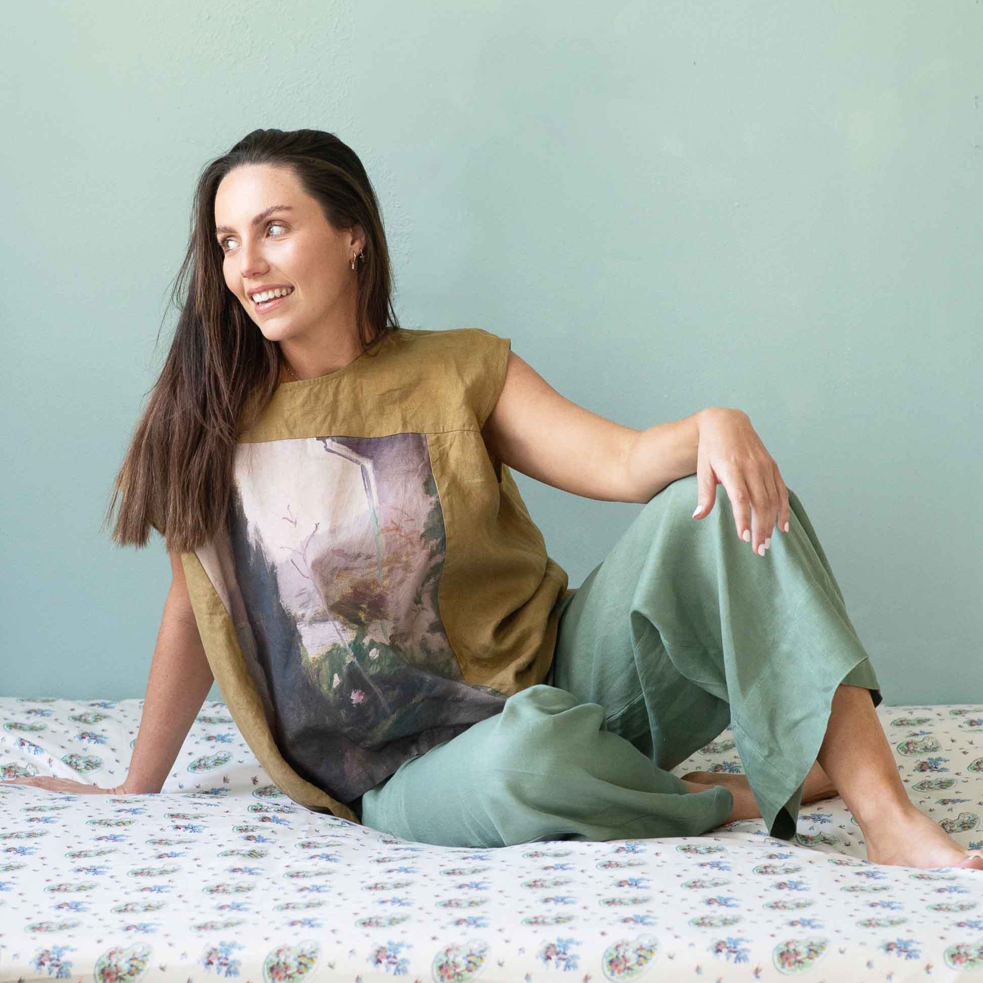 Lazybones Pant | Ollie | Mineral Green