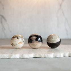 Petrified Wood Balls | Set of Three 'K' [6cm]