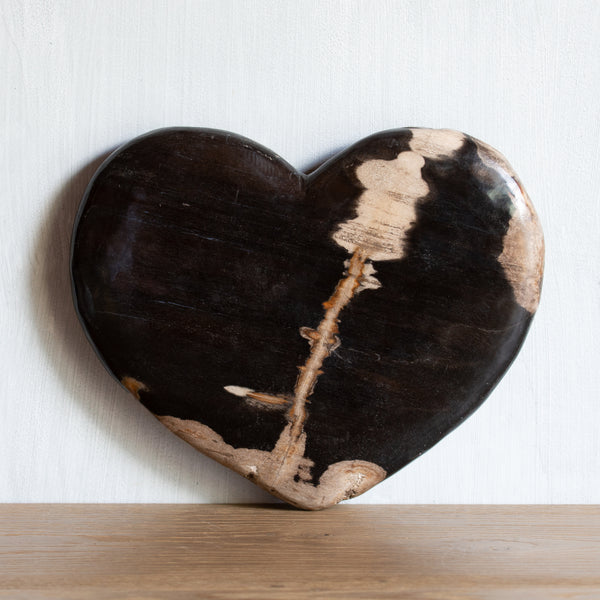 Petrified Wood | Large Love Heart (1)