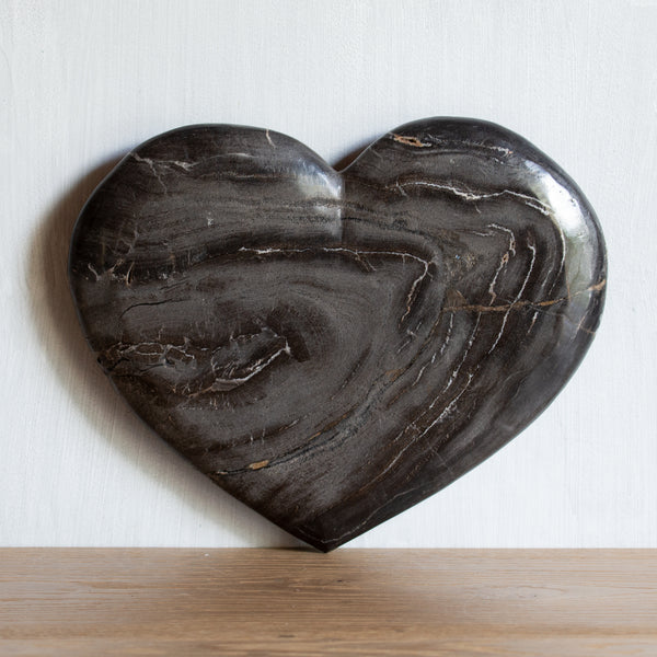 Petrified Wood | Large Love Heart (4)