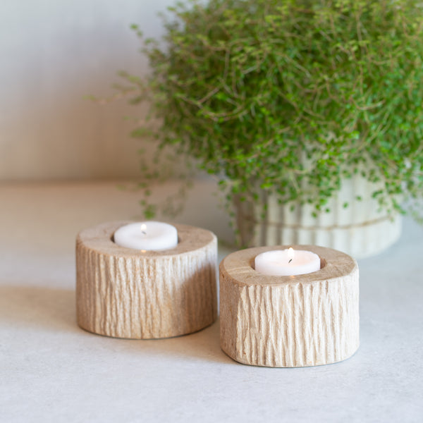 Petrified Wood Votive | Light