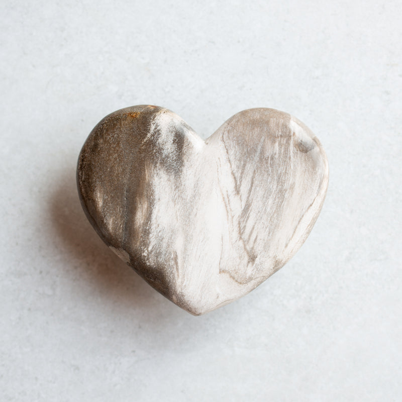 Petrified Wood Love Hearts | Small