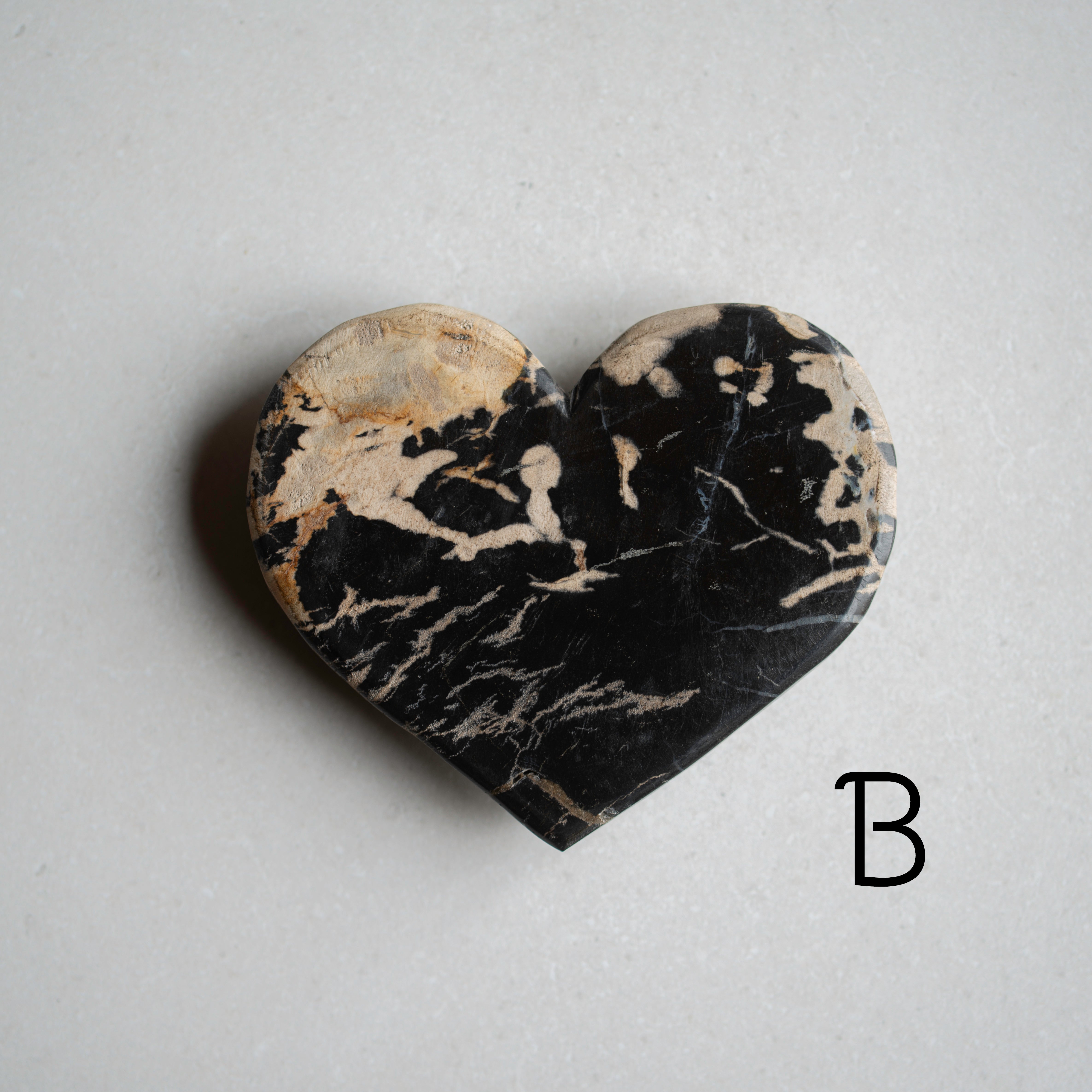 Petrified Wood Love Hearts | Small