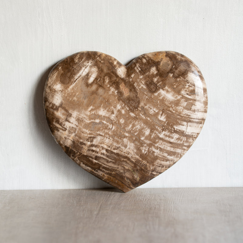 Petrified Wood | Large Love Heart (5)