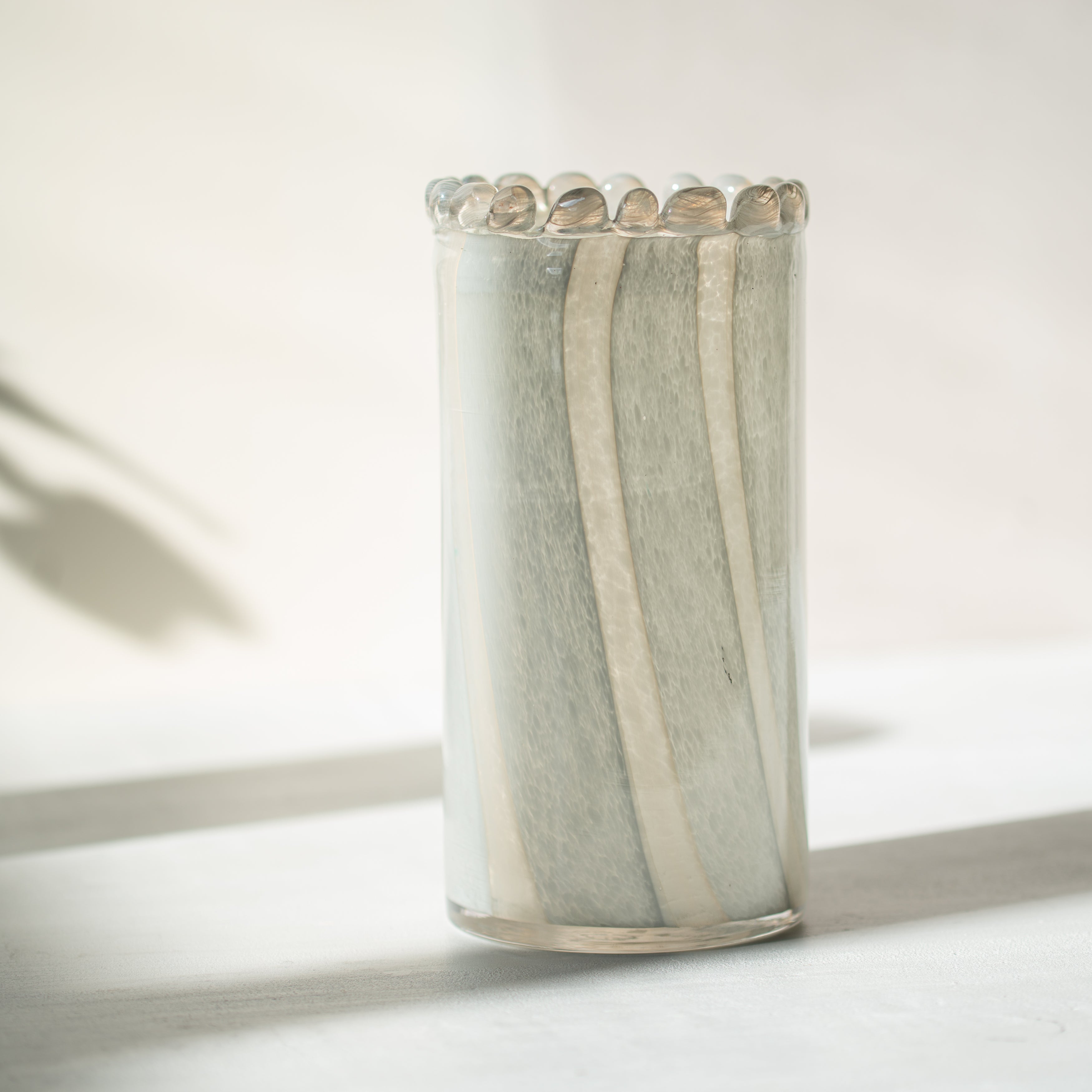 Pettine Stripe Glass Vases | Steel
