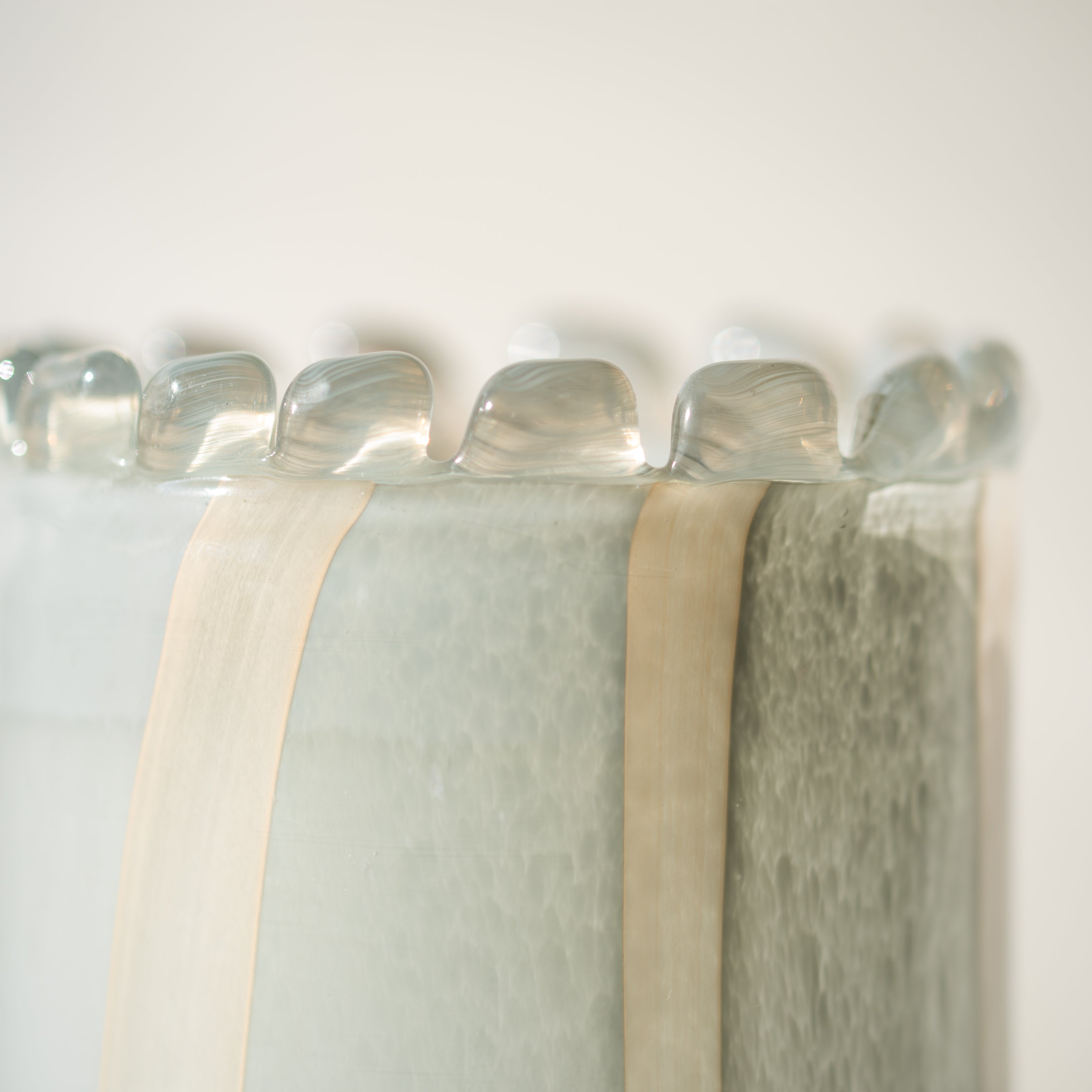 Pettine Stripe Glass Vases | Steel