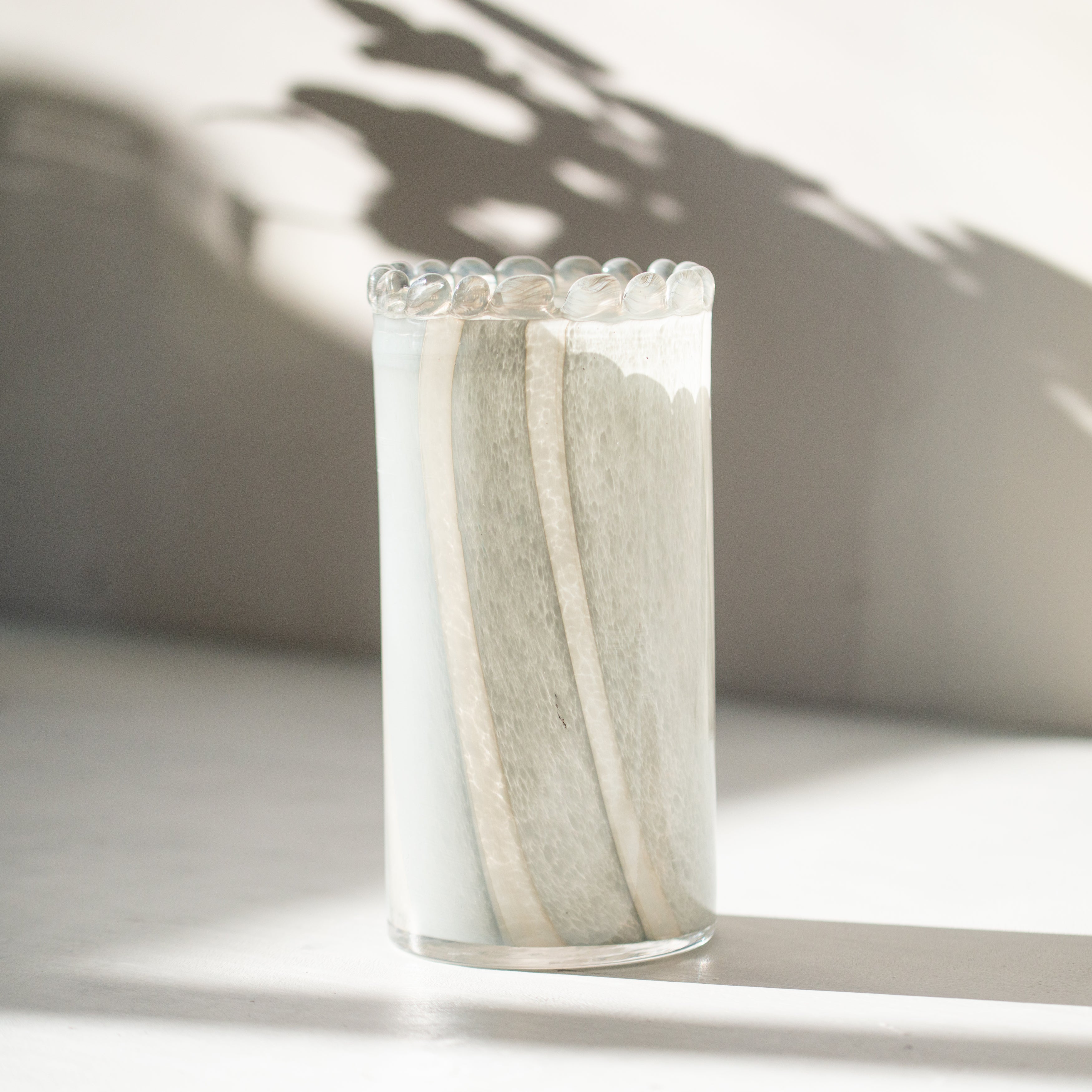 Pettine Stripe Glass Vases | Steel