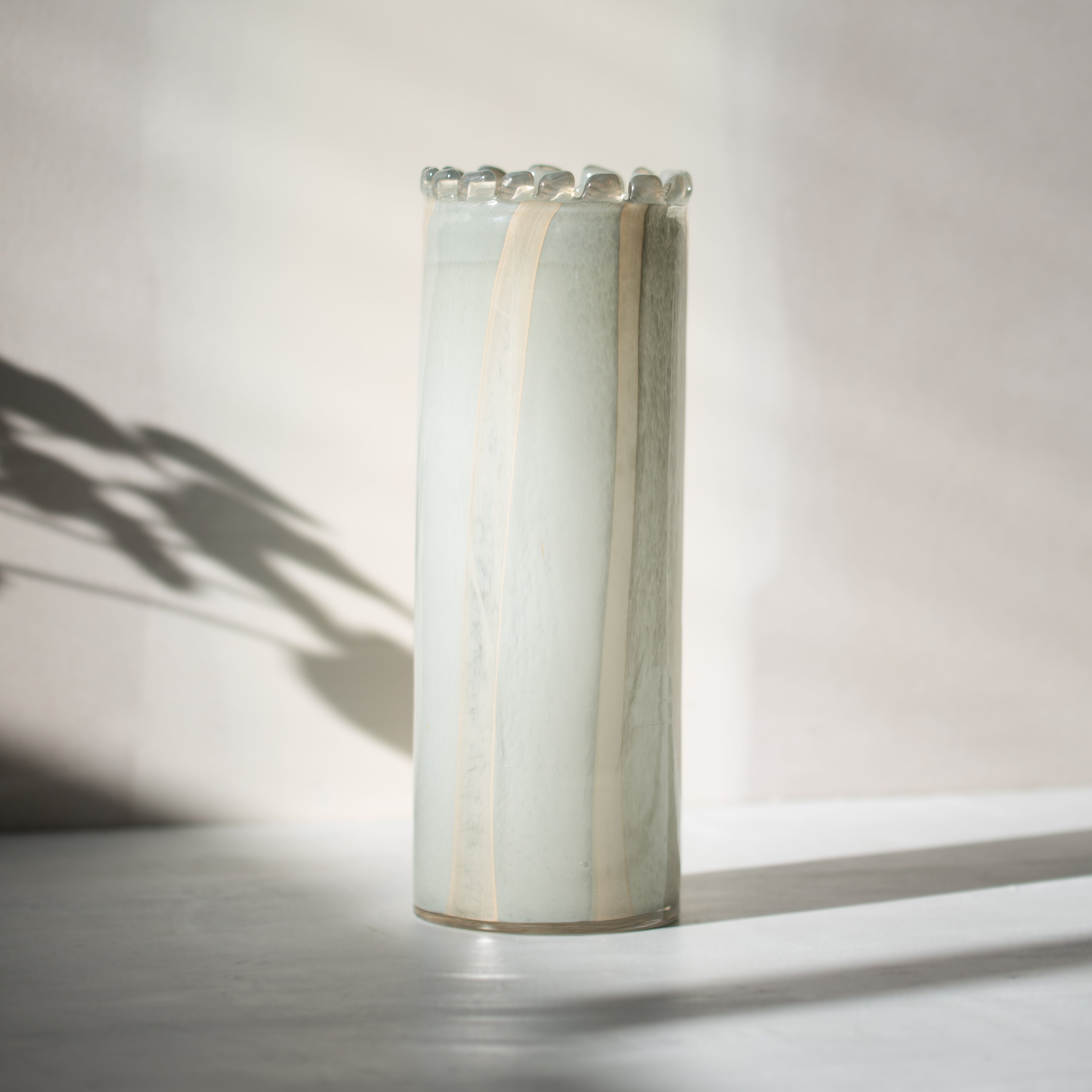 Pettine Stripe Glass Vases | Steel