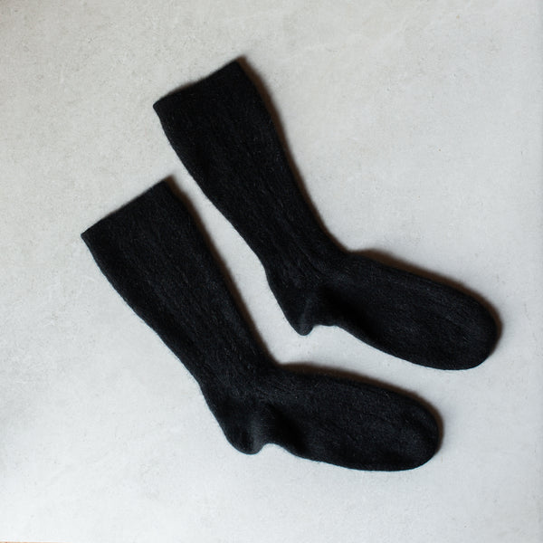 Possum Merino Health Sock | Black