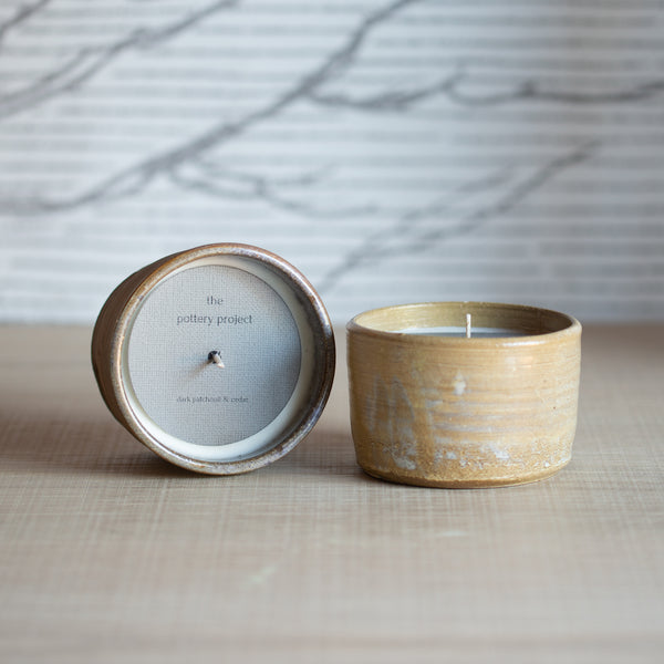 The Pottery Project Candle | Dark Patchouli & Cedar