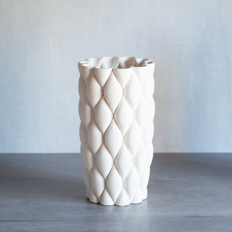 Ceramic Vase | Quiltet | White