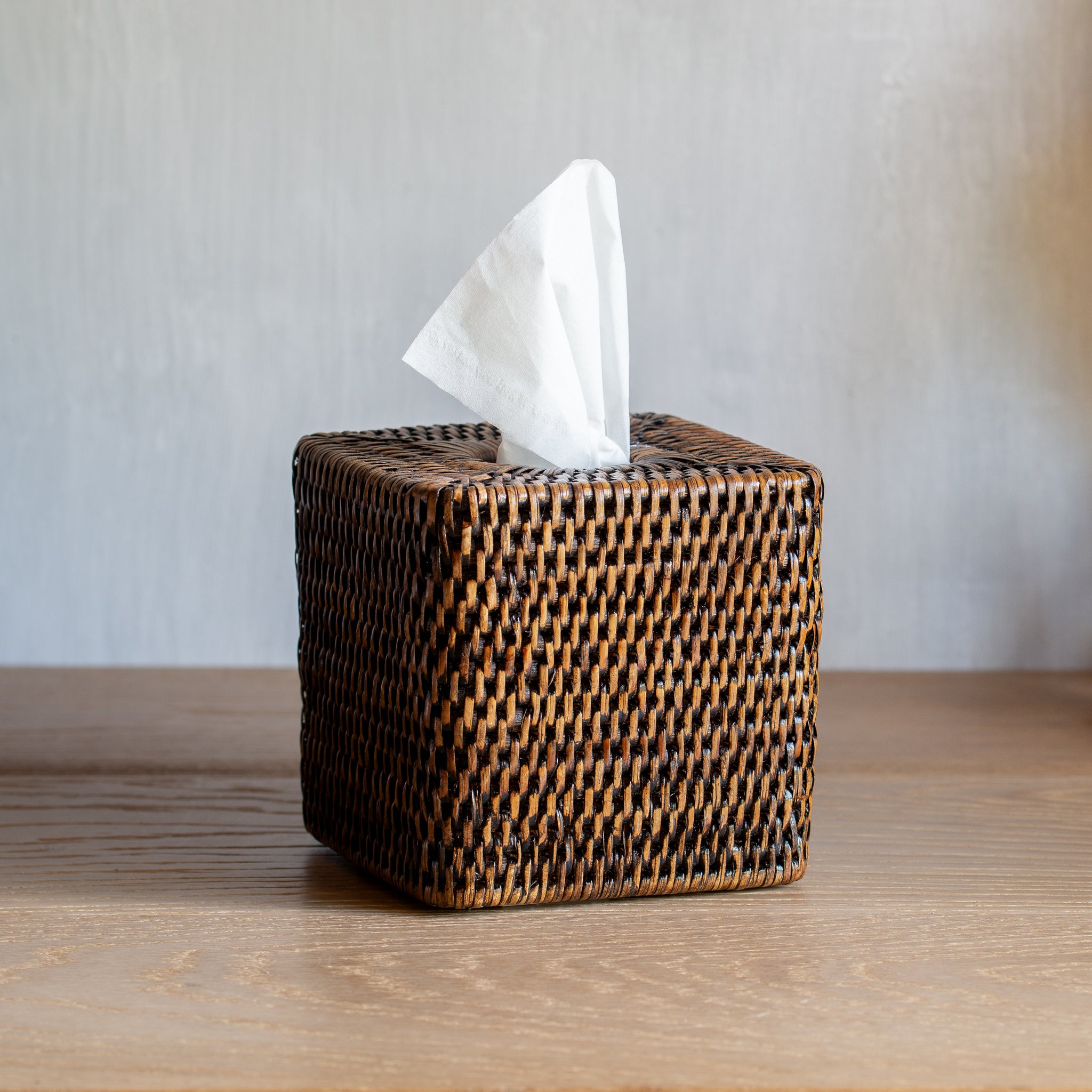 Rattan Tissue Box Square