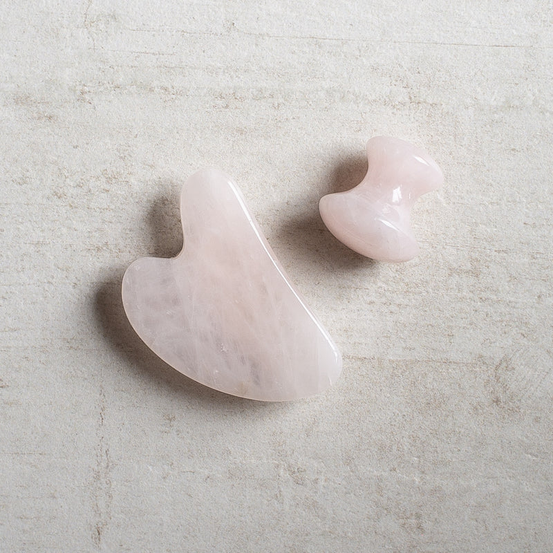 Rose Quartz Gua Sha Facial Massage Set